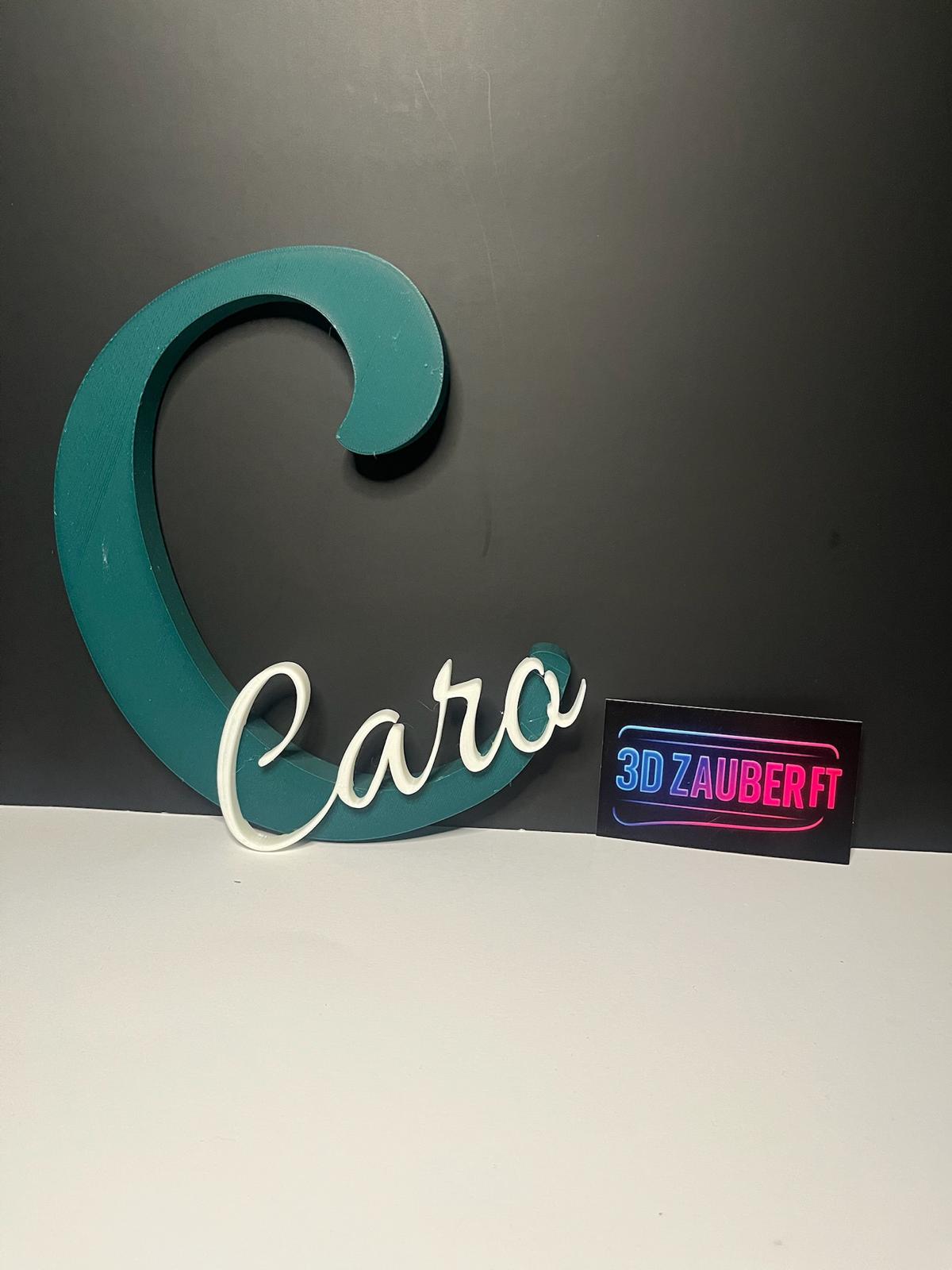 Personalisierter 3D-Buchstabe mit Namen C