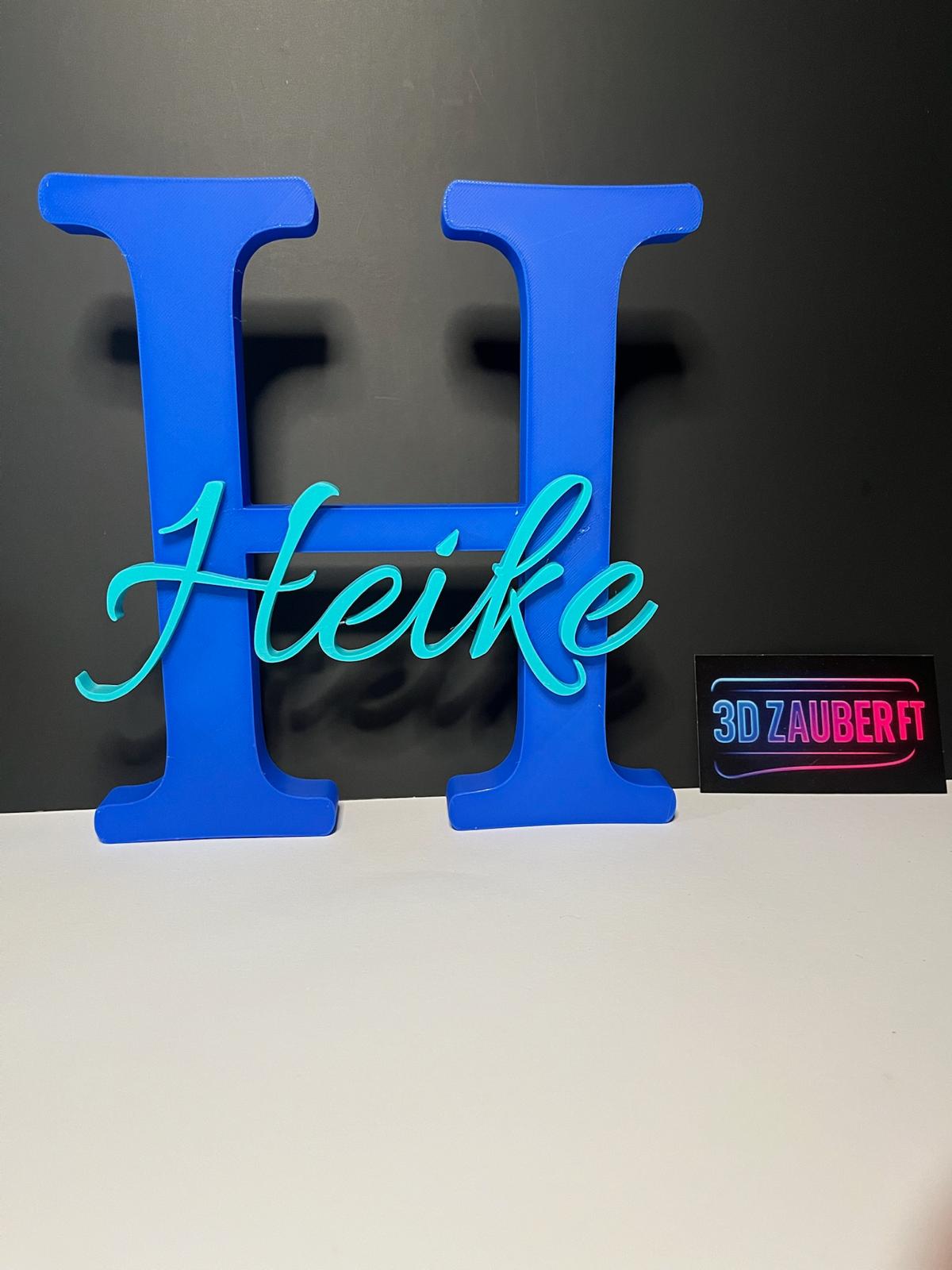 Personalisierter 3D-Buchstabe mit Namen H