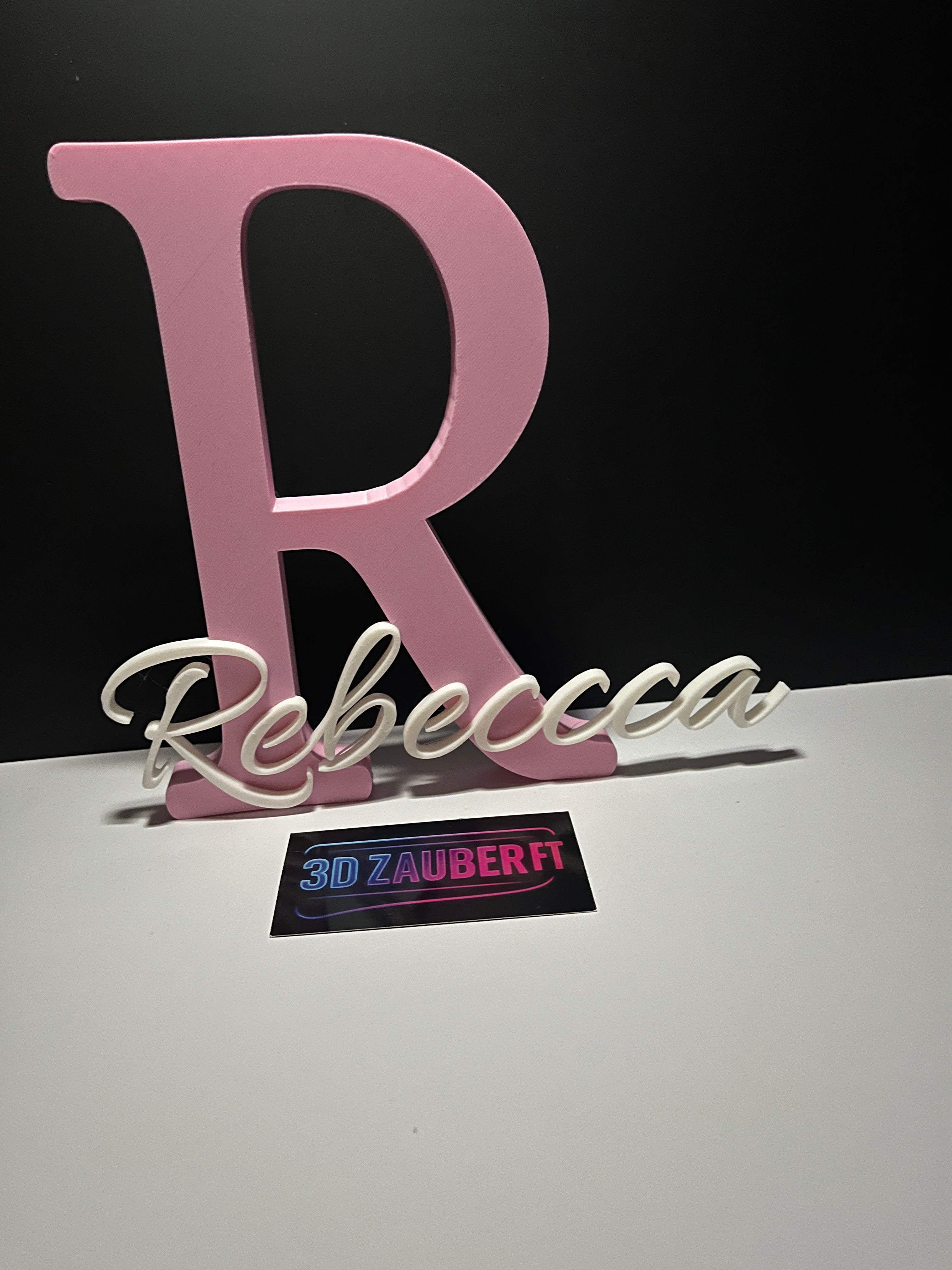 Personalisierter 3D-Buchstabe mit Namen R