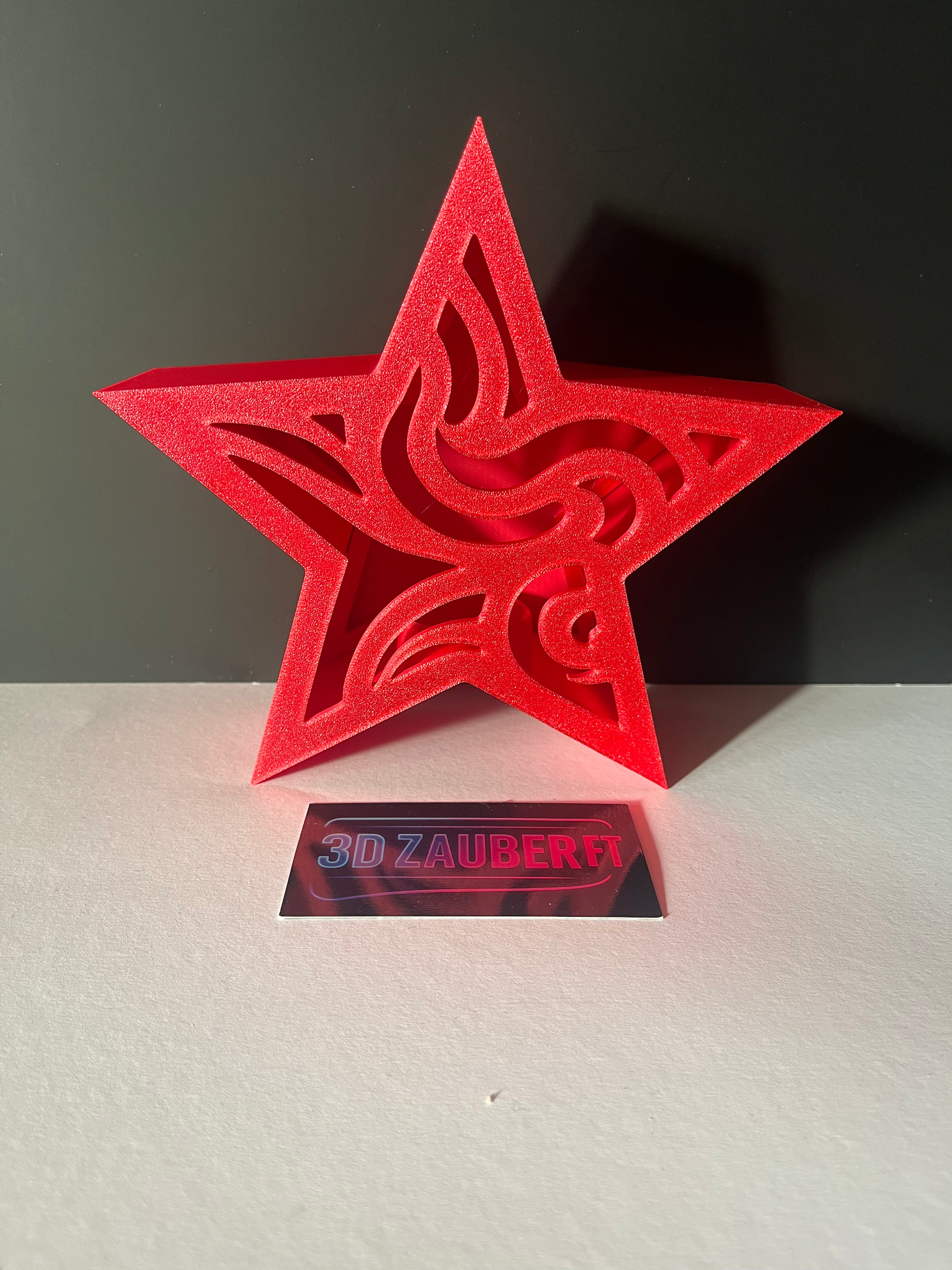 Elegantes, Schlimmerndes Weihnachtsstern- Teelicht