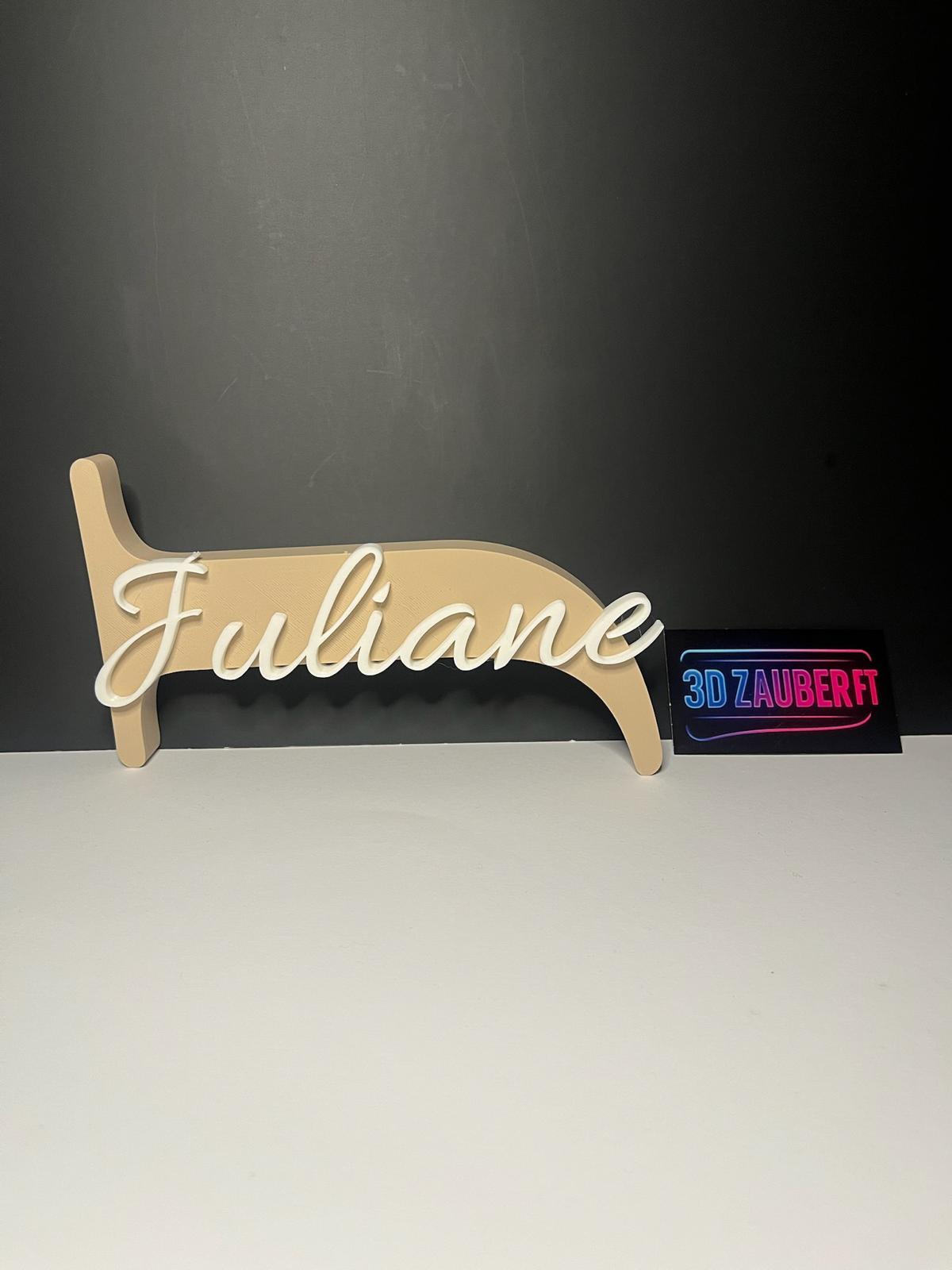 Personalisierter 3D-Buchstabe mit Namen J
