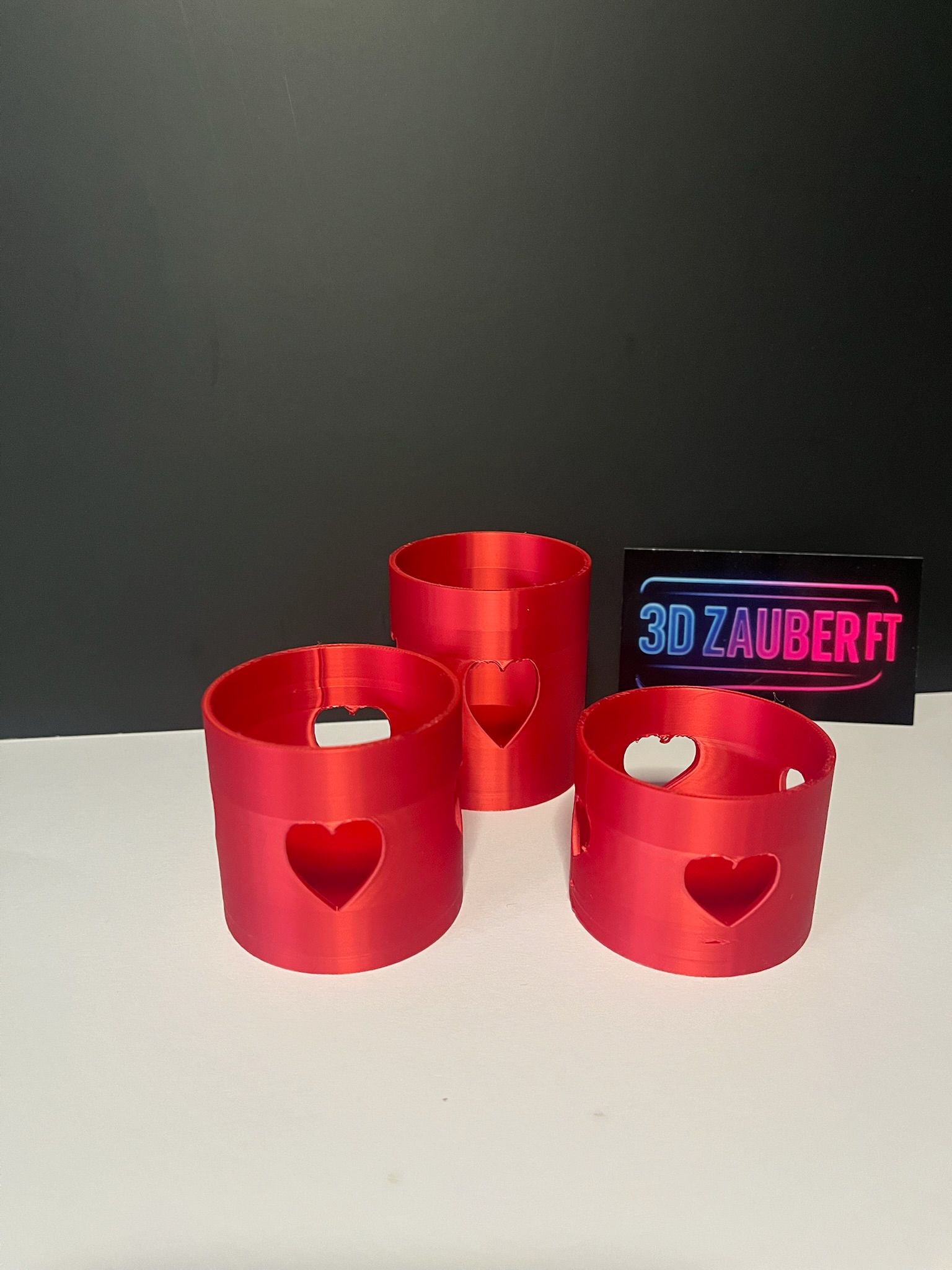 Herz-Teelichthalter / Windlicht mit Herz-Ausschnitt