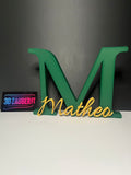 Personalisierter 3D-Buchstabe mit Namen M