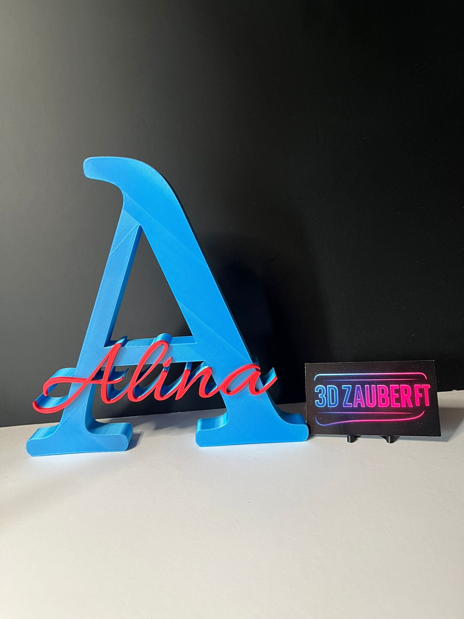 Personalisierter 3D-Buchstabe mit Namen A