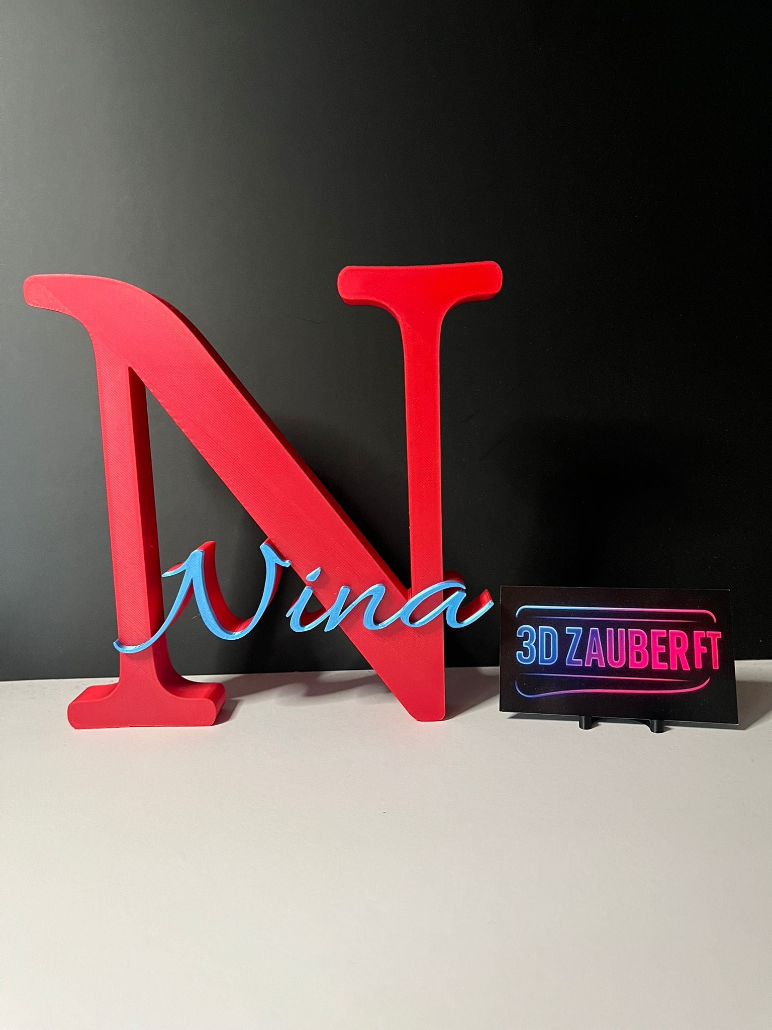 Personalisierter 3D-Buchstabe mit Namen N