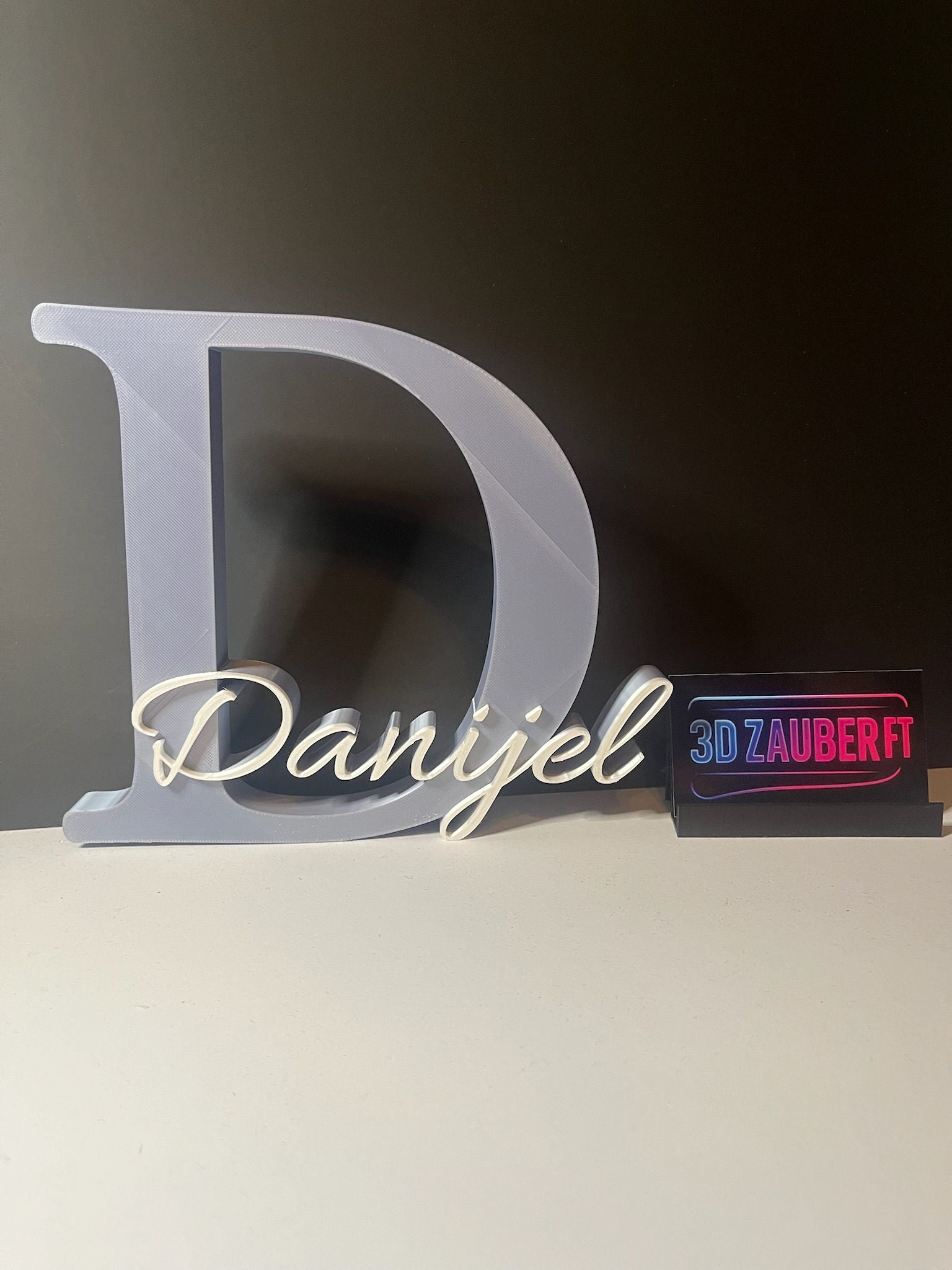 Personalisierter 3D-Buchstabe mit Namen D