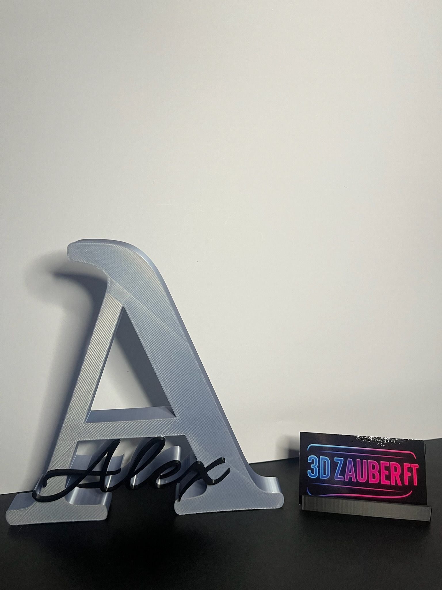 Personalisierter 3D-Buchstabe mit Namen A