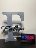 Personalisierter 3D-Buchstabe mit Namen F